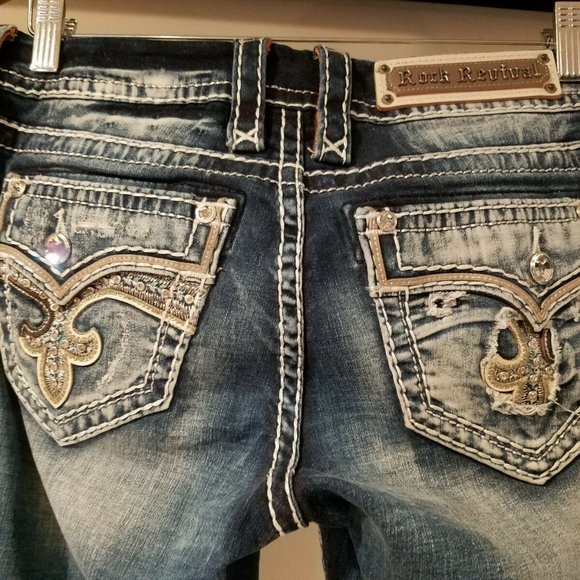 Blue Boot Cut Women's Jeans Size 26 Regular - Picture 5 of 6